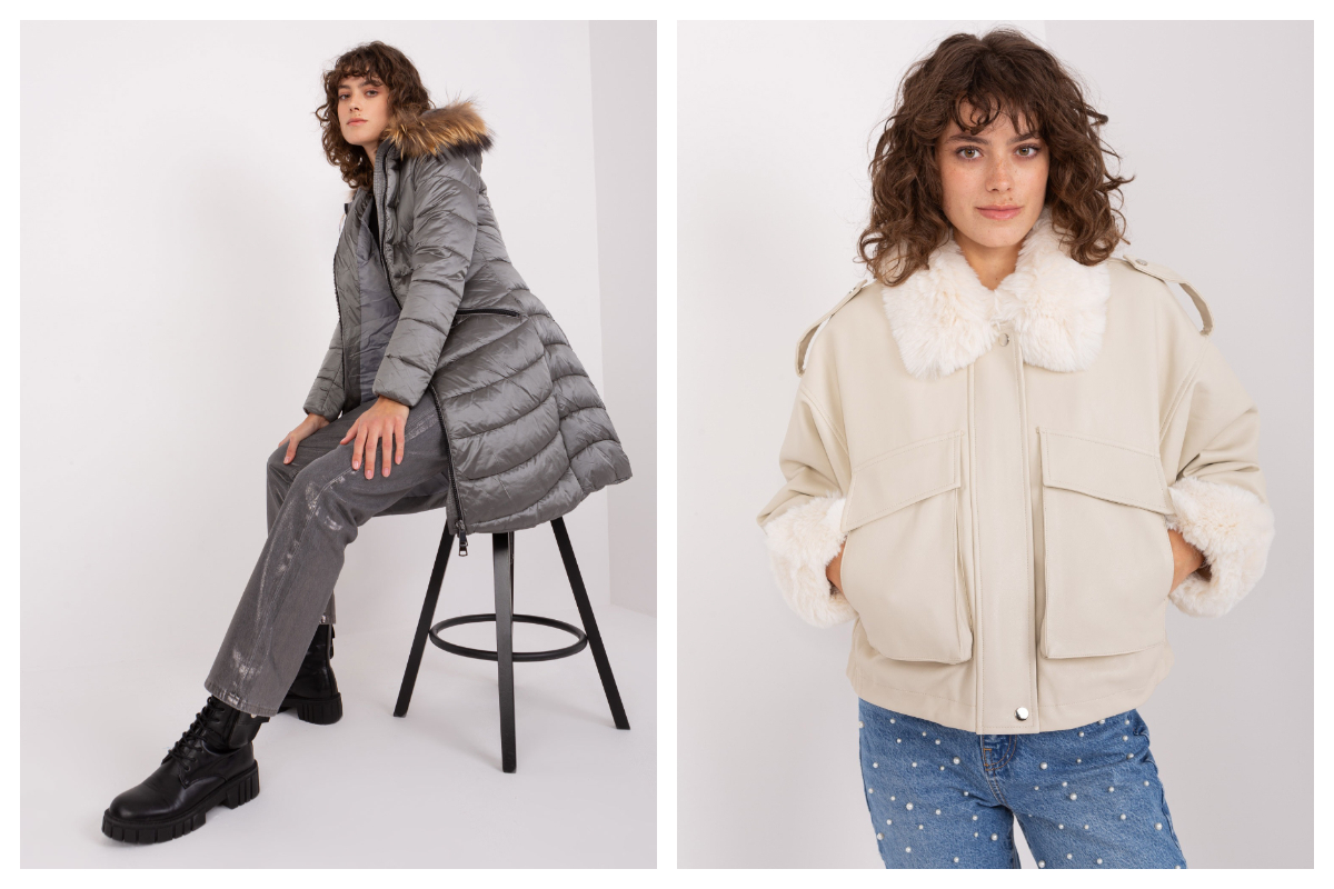 krótkie i długie modne kurtki zimowe damskie w niskich cenach